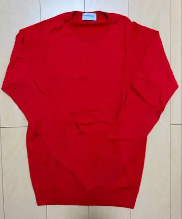 JOHN SMEDLEY 레드 크루넥 스웨터