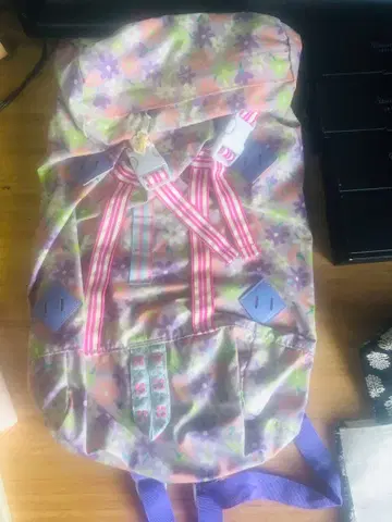 꽃무늬 롤탑 백팩