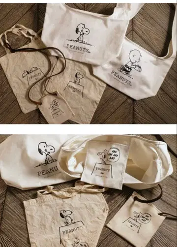 4주년 스누피 카페 나카메구로 토트백