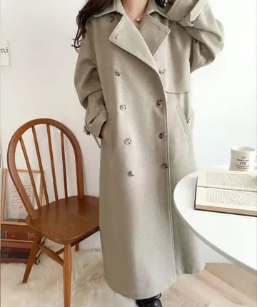 classicalelf 2way 멜톤 라이크 롱 코트
