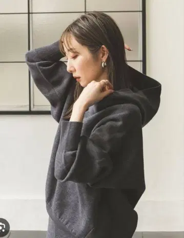 noble 새상품급! 접결 턱 편직 후드 풀오버 그레이