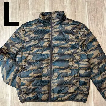 새상품급!! 카모 패턴 다운 카모플라주 남성용 L