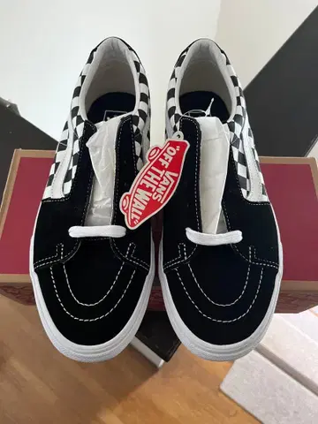 VANS SK8-LOW 블랙 화이트 체커 미사용 새상품
