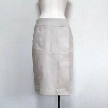 램 가죽 무릎 기장 랩 스타일 스커트/38