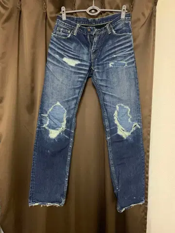 TMT 데미지 가공 데님 팬츠