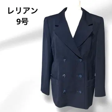 레리안 네이비 더블 브레스트 자켓 9호 모 100% R40