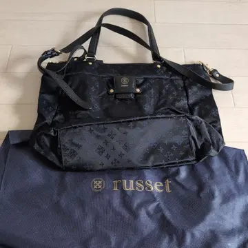 russet 네이비 나일론 숄더백