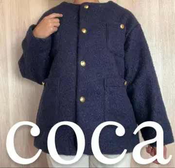 coca 보아 코트 네이비 M