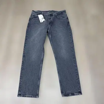 ZARA 데님 팬츠 스트레이트 그레이 36 미사용