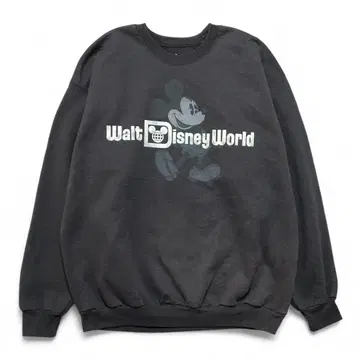 USA 구제 의류 디즈니 미키마우스 맨투맨 트레이닝복 블랙