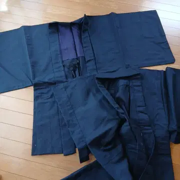 남성용 다크 네이비 심플 기모노 세트 겉옷 기모노 겉옷 끈