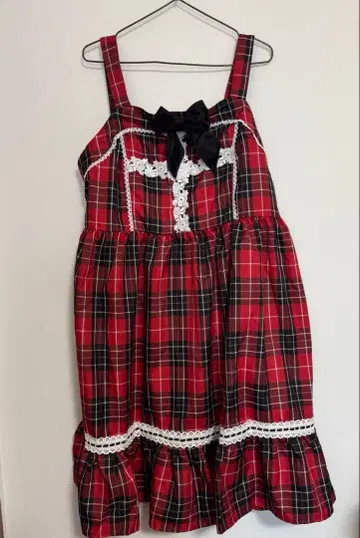 아이노 에리 x 시마무라 4L 샬롯의 수요일 빨간색 레드 오버롤 스커트