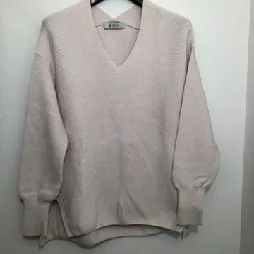 워셔블 코튼 캐시미어 V넥 니트