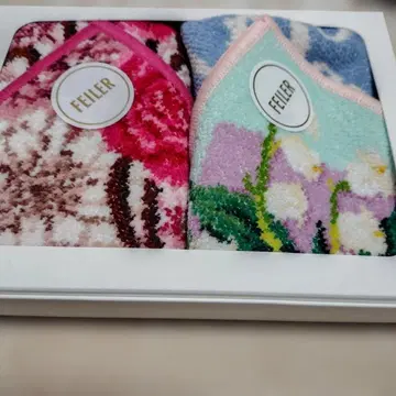 FEILER 꽃무늬 손수건 2개 세트