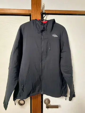 네이비 다운 자켓 후드 부착