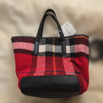 유나이티드 애로우즈 체크 무늬 토트백