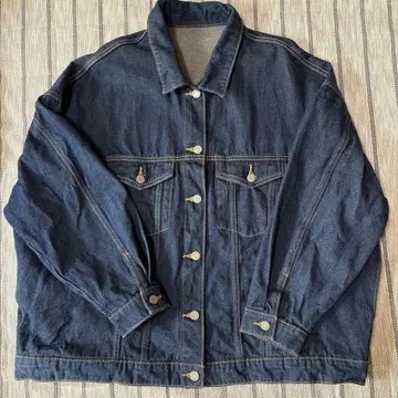 다크 데님 오버 사이즈 캐주얼 자켓 F 사이즈