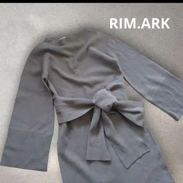 [ 새상품급 ] RIM.ARK 니트 원피스 허리 리본 빅 슬리브 S