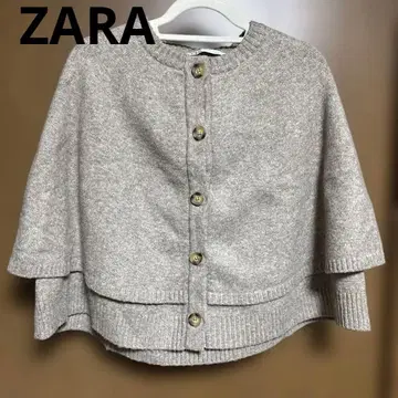 ZARA 케이프 판초 니트 자켓 코트 L 사이즈 오트밀 색상