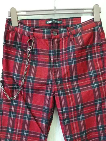 ZARA 스키니 체크 팬츠