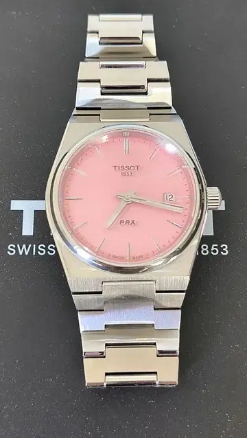 티쏘 PRX 핑크 다이얼 쿼츠 티쏘