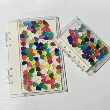 하트형 아크릴 부품 세트 대소 2개