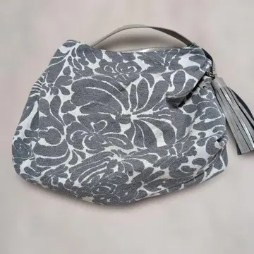 꽃무늬 토트백 그레이 계열