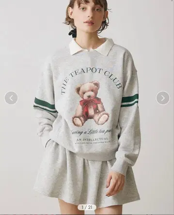 택 포함 새상품 맨투맨 숏 팬츠 그레이