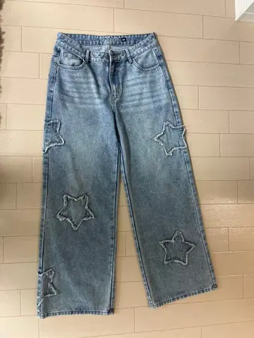 JFOR JUSTIFY 별 모양 자수 데님 팬츠