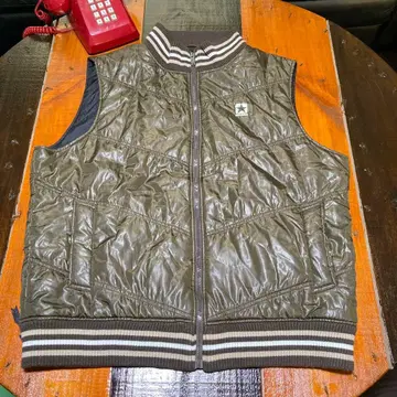 컨버스 충전솜 베스트 빅 사이즈 3L 다크 그린 집업