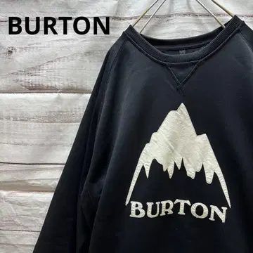 BURTON 발수 가공 맨투맨 스노우보드 스키 L 블랙 로고