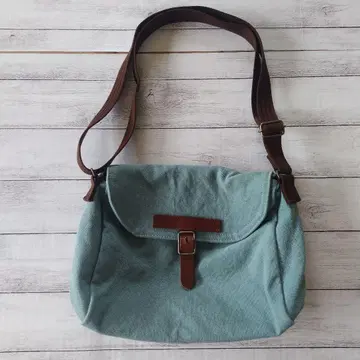 컨디션 최상 나카가와 마사시치 상점 블루 엽서맨 숄더백 일본제