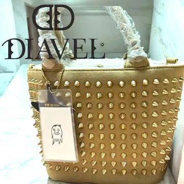 DIAVEL 스터드 핸드백 베이지