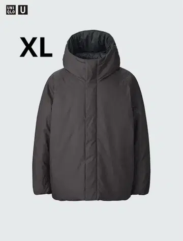 유니클로 U 퍼프 테크 볼륨 후드티