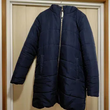 차오패닉 네이비 후드 부착 코트