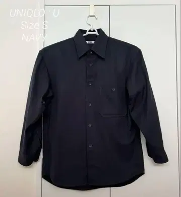 유니클로 U 트윌 워크 오버 사이즈 셔츠 네이비 S