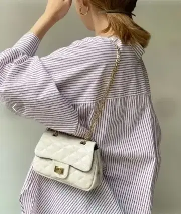 DouDou 체인 백 화이트