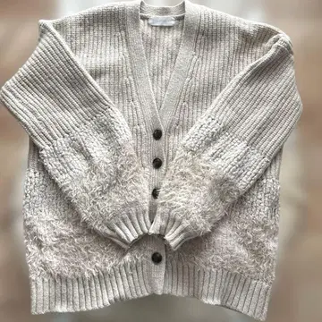 베이지 니트 가디건 M 사이즈