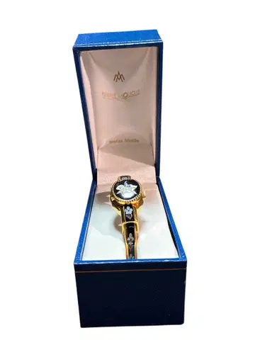 ANDRE MOUCHE 여성용 시계 골드 블랙