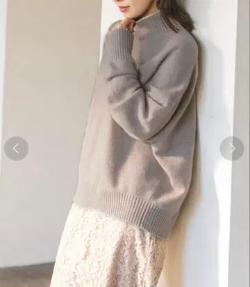 noble Super160s 터틀넥 니트 아이보리