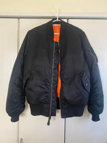 Alpha MA-1 블랙 L 플라이트 자켓 Alpha