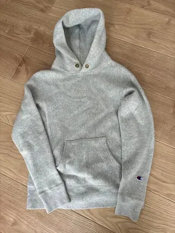Champion 후드티 그레이