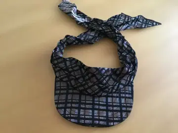 체크 무늬 반다나 선바이저