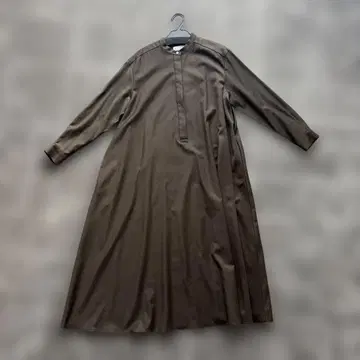 UNITED ARROWS 카키 롱 셔츠 원피스