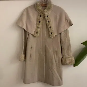 제인 마플 퍼 트리밍 코트