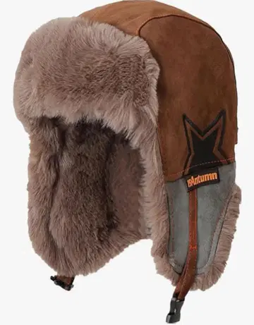 플라이트 캡 브라운 고품질 속기모 복슬복슬 y2k