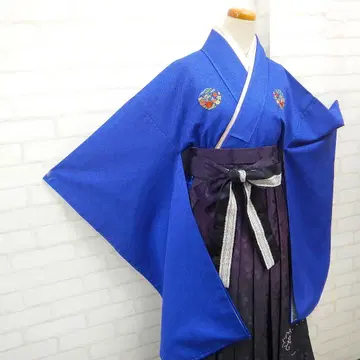 [ 16 ] 니샤쿠소데 코소데 졸업식 파란색 자수