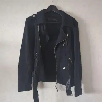 SHIPS JET BLUE 블랙 더블 라이더 자켓