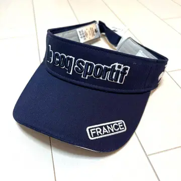 택 포함 미사용 새상품 르꼬끄 스포르티브 골프 선바이저 네이비