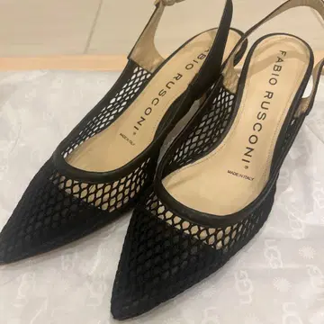 FABIO RUSCONI 메쉬 슬링백 펌프스 24.5cm/38